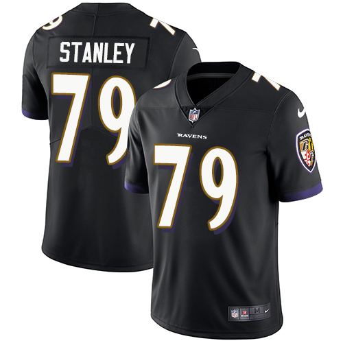 Nike Ravens #79 Ronnie Stanley Black Alternate Men's Stitched NFL Vapor Untouchable Limited Jersey Nike Ravens #79 Ronnie Stanley Black Alternate Men's Stitched NFL Vapor Untouchable Limited Jersey