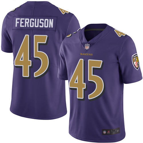 Nike Ravens #45 Jaylon Ferguson Purple Men's Stitched NFL Limited Rush Jersey Nike Ravens #45 Jaylon Ferguson Purple Men's Stitched NFL Limited Rush Jersey