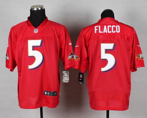 Nike Ravens #5 Joe Flacco Red Men's Stitched NFL Elite QB Practice Jersey Nike Ravens #5 Joe Flacco Red Men's Stitched NFL Elite QB Practice Jersey
