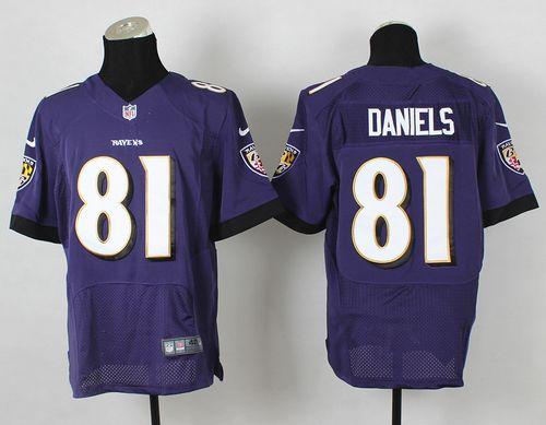 Nike Ravens #81 Owen Daniels Purple Team Color Men's Stitched NFL New Elite Jersey Nike Ravens #81 Owen Daniels Purple Team Color Men's Stitched NFL New Elite Jersey