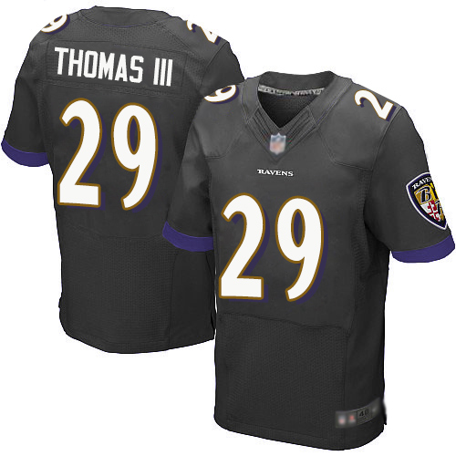 Nike Ravens #29 Earl Thomas III Black Alternate Men's Stitched NFL New Elite Jersey Nike Ravens #29 Earl Thomas III Black Alternate Men's Stitched NFL New Elite Jersey
