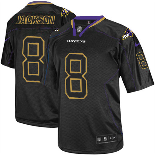Nike Ravens #8 Lamar Jackson Lights Out Black Men's Stitched NFL Elite Jersey Nike Ravens #8 Lamar Jackson Lights Out Black Men's Stitched NFL Elite Jersey