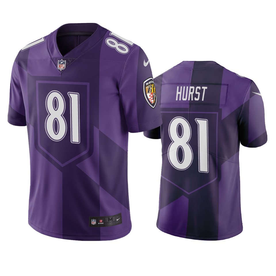 Baltimore Ravens #81 Hayden Hurst Purple Vapor Limited City Edition NFL Jersey Baltimore Ravens #81 Hayden Hurst Purple Vapor Limited City Edition NFL Jersey