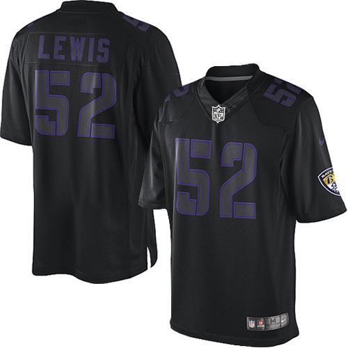 Nike Ravens #52 Ray Lewis Black Men's Stitched NFL Impact Limited Jersey Nike Ravens #52 Ray Lewis Black Men's Stitched NFL Impact Limited Jersey