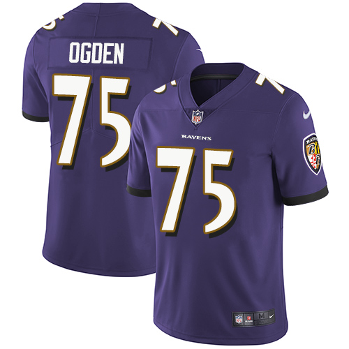 Nike Ravens #75 Jonathan Ogden Purple Team Color Men's Stitched NFL Vapor Untouchable Limited Jersey Nike Ravens #75 Jonathan Ogden Purple Team Color Men's Stitched NFL Vapor Untouchable Limited Jersey