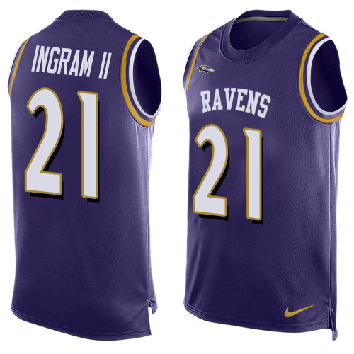 Nike Ravens #21 Mark Ingram II Purple Team Color Men's Stitched NFL Limited Tank Top Jersey Nike Ravens #21 Mark Ingram II Purple Team Color Men's Stitched NFL Limited Tank Top Jersey