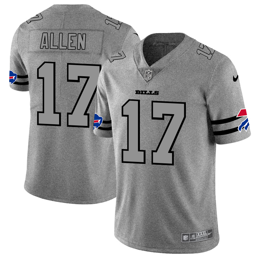 Buffalo Bills #17 Josh Allen Men's Nike Gray Gridiron II Vapor Untouchable Limited NFL Jersey Buffalo Bills #17 Josh Allen Men's Nike Gray Gridiron II Vapor Untouchable Limited NFL Jersey