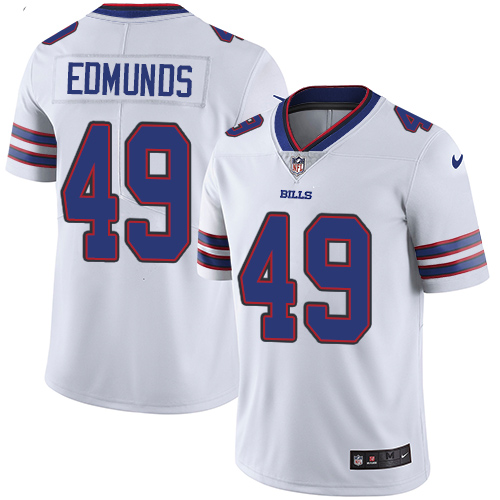 Nike Bills #49 Tremaine Edmunds White Men's Stitched NFL Vapor Untouchable Limited Jersey Nike Bills #49 Tremaine Edmunds White Men's Stitched NFL Vapor Untouchable Limited Jersey
