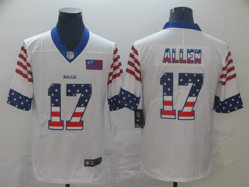 Buffalo Bills #17 Josh Allen White Men's Nike Team Logo USA Flag Vapor Untouchable Limited NFL Jersey Buffalo Bills #17 Josh Allen White Men's Nike Team Logo USA Flag Vapor Untouchable Limited NFL Jersey