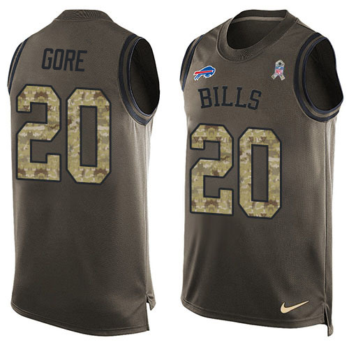 Nike Bills #20 Frank Gore Green Men's Stitched NFL Limited Salute To Service Tank Top Jersey Nike Bills #20 Frank Gore Green Men's Stitched NFL Limited Salute To Service Tank Top Jersey