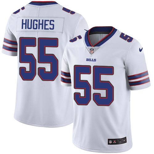 Nike Bills #55 Jerry Hughes White Men's Stitched NFL Vapor Untouchable Limited Jersey Nike Bills #55 Jerry Hughes White Men's Stitched NFL Vapor Untouchable Limited Jersey