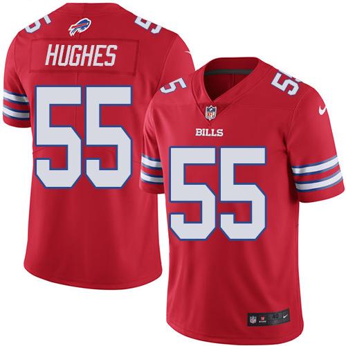 Nike Bills #55 Jerry Hughes Red Men's Stitched NFL Elite Rush Jersey Nike Bills #55 Jerry Hughes Red Men's Stitched NFL Elite Rush Jersey