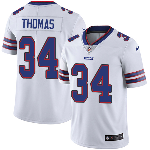 Nike Bills #34 Thurman Thomas White Men's Stitched NFL Vapor Untouchable Limited Jersey Nike Bills #34 Thurman Thomas White Men's Stitched NFL Vapor Untouchable Limited Jersey
