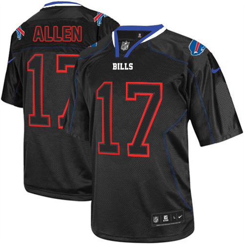Nike Bills #17 Josh Allen Lights Out Black Men's Stitched NFL Elite Jersey Nike Bills #17 Josh Allen Lights Out Black Men's Stitched NFL Elite Jersey