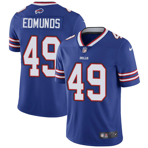 Nike Bills #49 Tremaine Edmunds Royal Blue Team Color Men's Stitched NFL Vapor Untouchable Limited Jersey Nike Bills #49 Tremaine Edmunds Royal Blue Team Color Men's Stitched NFL Vapor Untouchable Limited Jersey
