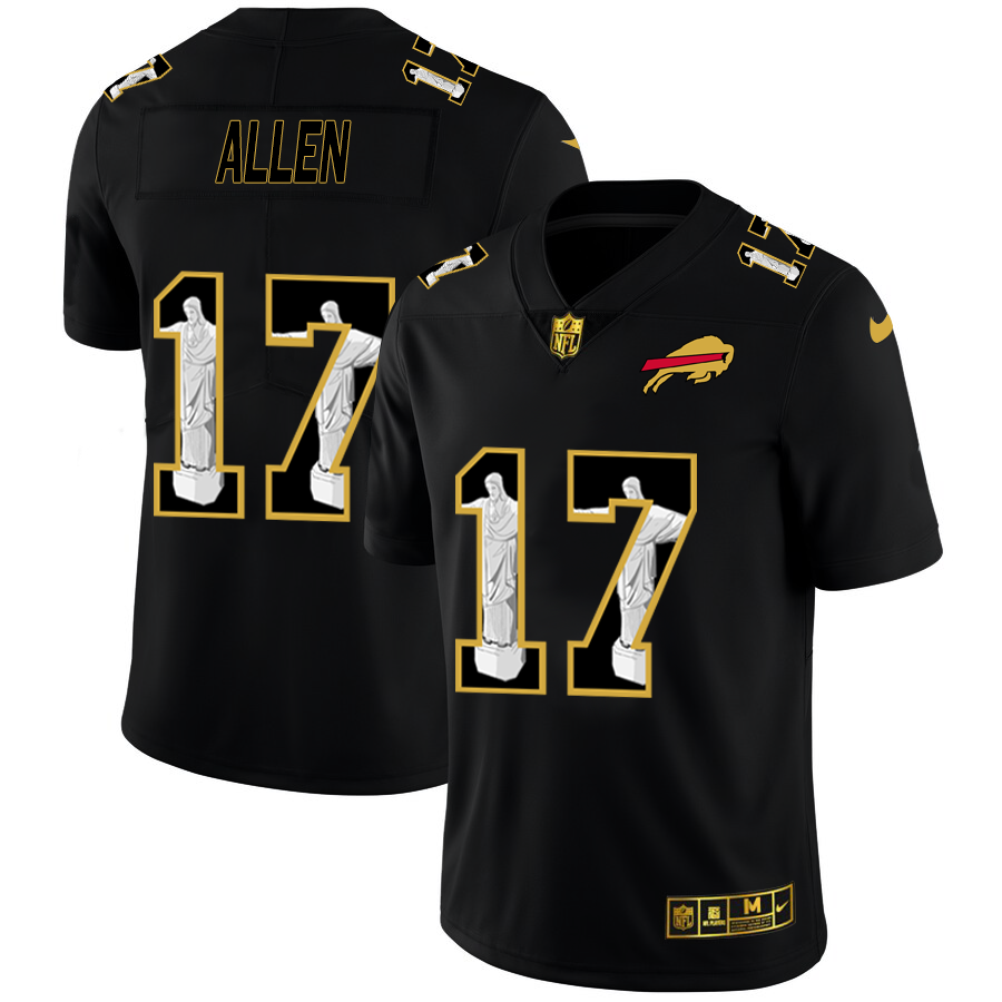 Buffalo Bills #17 Josh Allen Men's Nike Carbon Black Vapor Cristo Redentor Limited NFL Jersey Buffalo Bills #17 Josh Allen Men's Nike Carbon Black Vapor Cristo Redentor Limited NFL Jersey