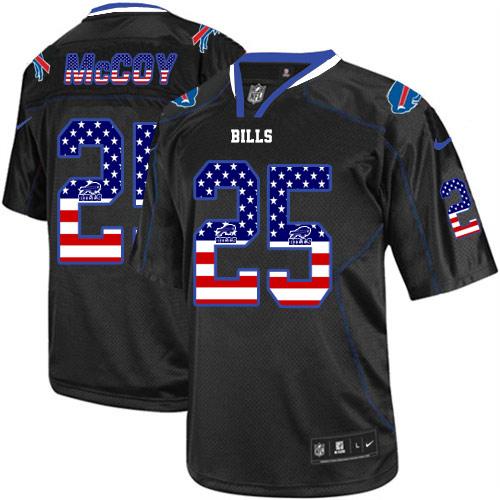 Nike Bills #25 LeSean McCoy Black Men's Stitched NFL Elite USA Flag Fashion Jersey Nike Bills #25 LeSean McCoy Black Men's Stitched NFL Elite USA Flag Fashion Jersey