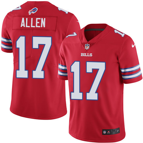 Nike Bills #17 Josh Allen Red Men's Stitched NFL Limited Rush Jersey Nike Bills #17 Josh Allen Red Men's Stitched NFL Limited Rush Jersey