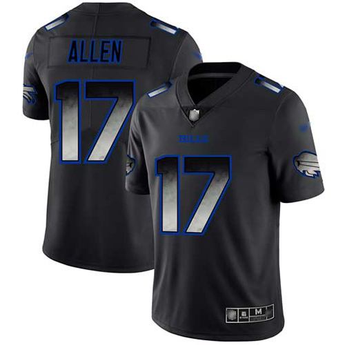 Nike Bills #17 Josh Allen Black Men's Stitched NFL Vapor Untouchable Limited Smoke Fashion Jersey Nike Bills #17 Josh Allen Black Men's Stitched NFL Vapor Untouchable Limited Smoke Fashion Jersey