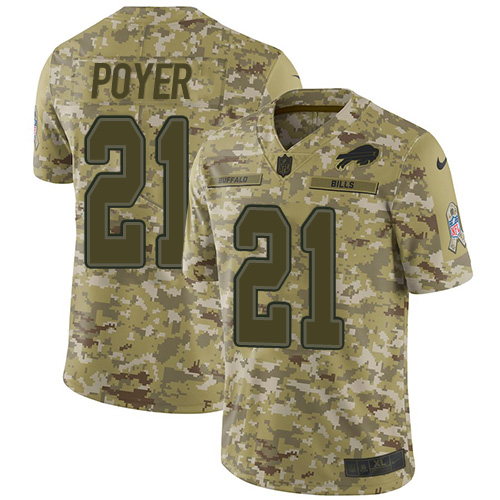 Nike Bills #21 Jordan Poyer Camo Men's Stitched NFL Limited 2018 Salute To Service Jersey Nike Bills #21 Jordan Poyer Camo Men's Stitched NFL Limited 2018 Salute To Service Jersey