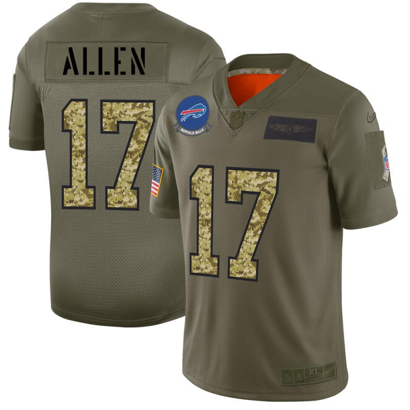 Buffalo Bills #17 Josh Allen Men's Nike 2019 Olive Camo Salute To Service Limited NFL Jersey Buffalo Bills #17 Josh Allen Men's Nike 2019 Olive Camo Salute To Service Limited NFL Jersey
