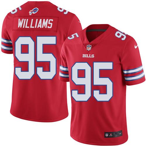 Nike Bills #95 Kyle Williams Red Men's Stitched NFL Elite Rush Jersey Nike Bills #95 Kyle Williams Red Men's Stitched NFL Elite Rush Jersey