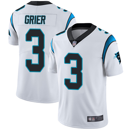 Nike Panthers #3 Will Grier White Men's Stitched NFL Vapor Untouchable Limited Jersey Nike Panthers #3 Will Grier White Men's Stitched NFL Vapor Untouchable Limited Jersey
