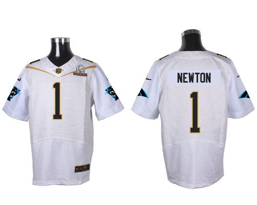 Nike Panthers #1 Cam Newton White 2016 Pro Bowl Men's Stitched NFL Elite Jersey Nike Panthers #1 Cam Newton White 2016 Pro Bowl Men's Stitched NFL Elite Jersey