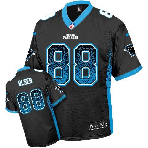 Nike Panthers #88 Greg Olsen Black Team Color Men's Stitched NFL Elite Drift Fashion Jersey Nike Panthers #88 Greg Olsen Black Team Color Men's Stitched NFL Elite Drift Fashion Jersey