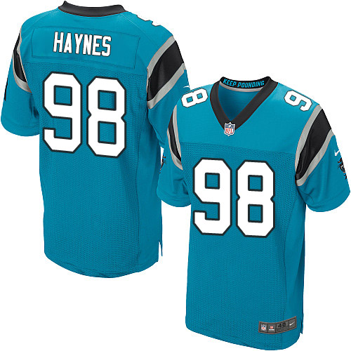 Nike Panthers #98 Marquis Haynes Blue Alternate Men's Stitched NFL Elite Jersey Nike Panthers #98 Marquis Haynes Blue Alternate Men's Stitched NFL Elite Jersey