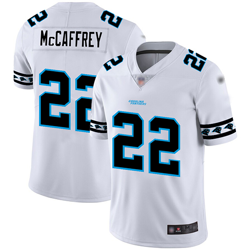 Nike Panthers #22 Christian McCaffrey White Men's Stitched NFL Limited Team Logo Fashion Jersey Nike Panthers #22 Christian McCaffrey White Men's Stitched NFL Limited Team Logo Fashion Jersey