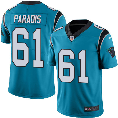 Nike Panthers #61 Matt Paradis Blue Alternate Men's Stitched NFL Vapor Untouchable Limited Jersey Nike Panthers #61 Matt Paradis Blue Alternate Men's Stitched NFL Vapor Untouchable Limited Jersey