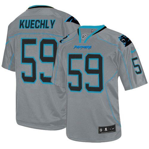 Nike Panthers #59 Luke Kuechly Lights Out Grey Men's Stitched NFL Elite Jersey Nike Panthers #59 Luke Kuechly Lights Out Grey Men's Stitched NFL Elite Jersey