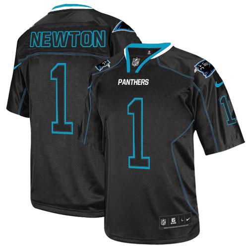 Nike Panthers #1 Cam Newton Lights Out Black Men's Stitched NFL Elite Jersey Nike Panthers #1 Cam Newton Lights Out Black Men's Stitched NFL Elite Jersey