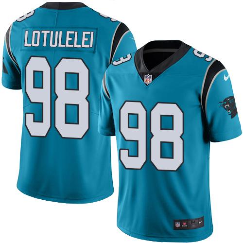 Nike Panthers #98 Star Lotulelei Blue Men's Stitched NFL Limited Rush Jersey Nike Panthers #98 Star Lotulelei Blue Men's Stitched NFL Limited Rush Jersey