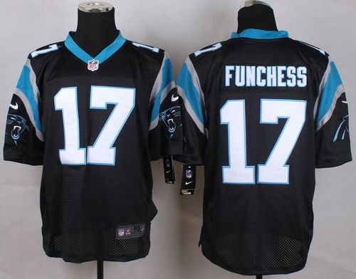 Nike Panthers #17 Devin Funchess Black Team Color Men's Stitched NFL Elite Jersey Nike Panthers #17 Devin Funchess Black Team Color Men's Stitched NFL Elite Jersey