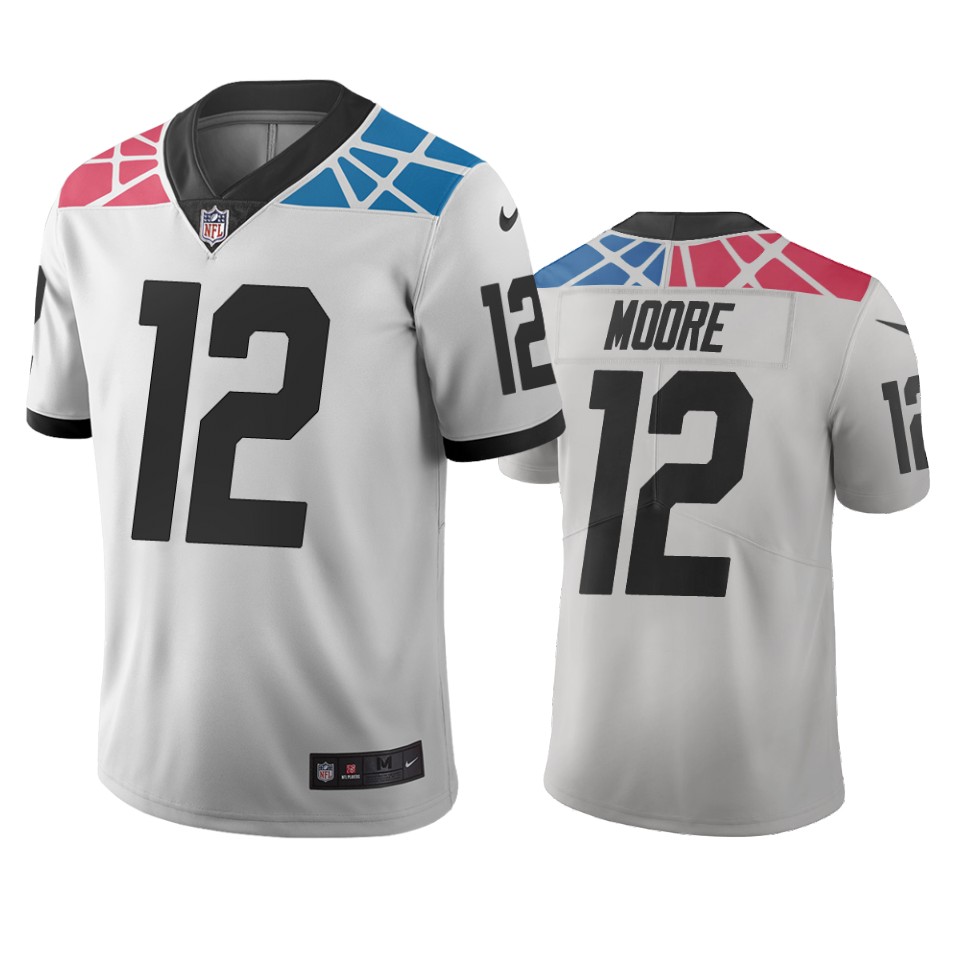 Carolina Panthers #12 D.J. Moore White Vapor Limited City Edition NFL Jersey Carolina Panthers #12 D.J. Moore White Vapor Limited City Edition NFL Jersey