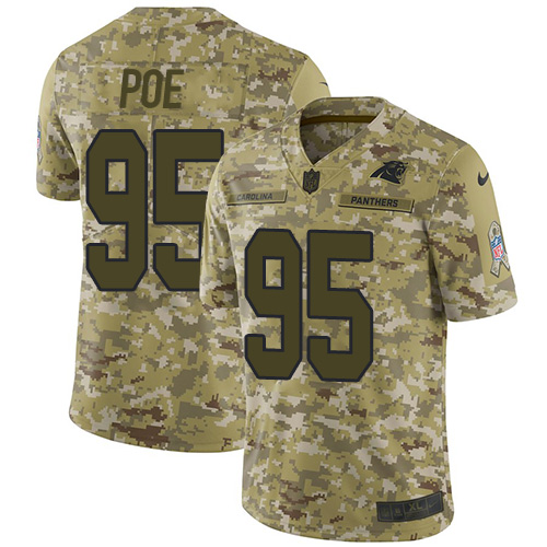 Nike Panthers #95 Dontari Poe Camo Men's Stitched NFL Limited 2018 Salute To Service Jersey Nike Panthers #95 Dontari Poe Camo Men's Stitched NFL Limited 2018 Salute To Service Jersey