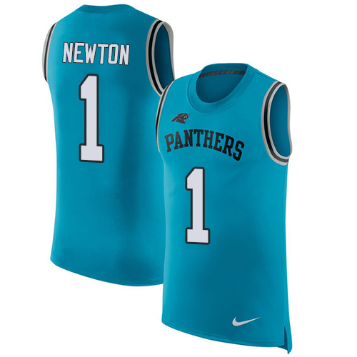 Nike Panthers #1 Cam Newton Blue Alternate Men's Stitched NFL Limited Rush Tank Top Jersey Nike Panthers #1 Cam Newton Blue Alternate Men's Stitched NFL Limited Rush Tank Top Jersey