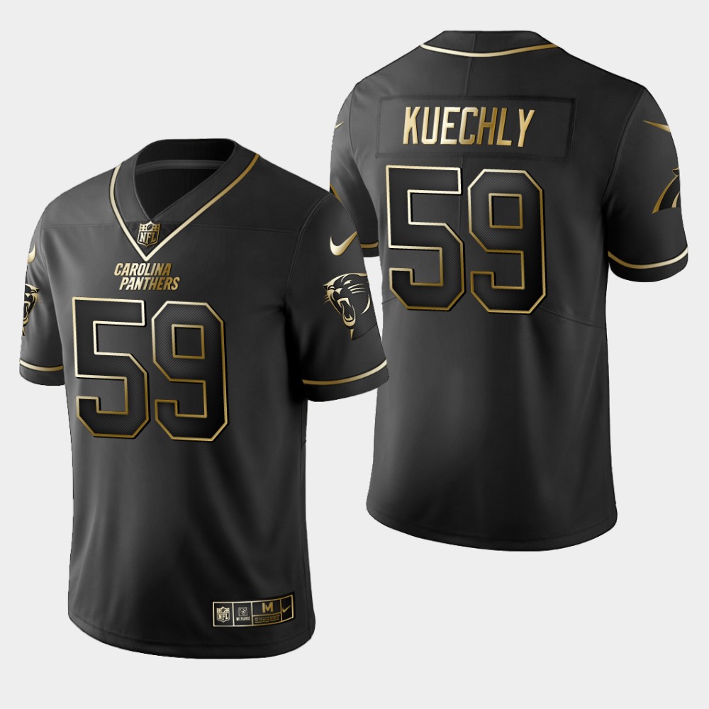 Carolina Panthers #59 Luke Kuechly Vapor Limited Black Golden Jersey Carolina Panthers #59 Luke Kuechly Vapor Limited Black Golden Jersey