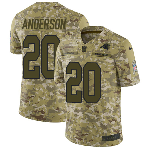 Nike Panthers #20 C.J. Anderson Camo Men's Stitched NFL Limited 2018 Salute To Service Jersey Nike Panthers #20 C.J. Anderson Camo Men's Stitched NFL Limited 2018 Salute To Service Jersey