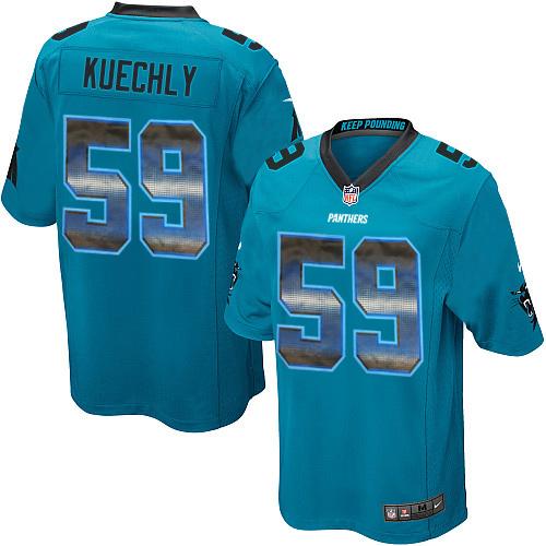 Nike Panthers #59 Luke Kuechly Blue Alternate Men's Stitched NFL Limited Strobe Jersey Nike Panthers #59 Luke Kuechly Blue Alternate Men's Stitched NFL Limited Strobe Jersey