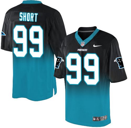Nike Panthers #99 Kawann Short Black/Blue Men's Stitched NFL Elite Fadeaway Fashion Jersey Nike Panthers #99 Kawann Short Black/Blue Men's Stitched NFL Elite Fadeaway Fashion Jersey