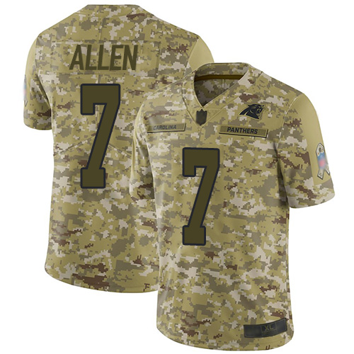Nike Panthers #7 Kyle Allen Camo Men's Stitched NFL Limited 2018 Salute To Service Jersey Nike Panthers #7 Kyle Allen Camo Men's Stitched NFL Limited 2018 Salute To Service Jersey