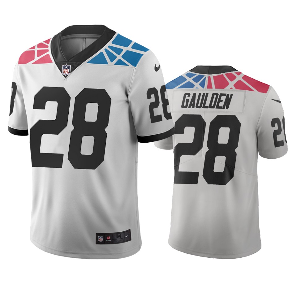 Carolina Panthers #28 Rashaan Gaulden White Vapor Limited City Edition NFL Jersey Carolina Panthers #28 Rashaan Gaulden White Vapor Limited City Edition NFL Jersey