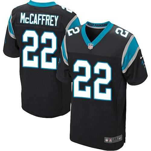 Nike Panthers #22 Christian McCaffrey Black Team Color Men's Stitched NFL Elite Jersey Nike Panthers #22 Christian McCaffrey Black Team Color Men's Stitched NFL Elite Jersey