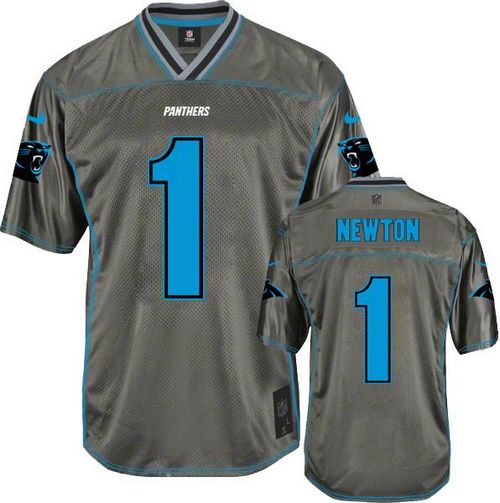 Nike Panthers #1 Cam Newton Grey Men's Stitched NFL Elite Vapor Jersey Nike Panthers #1 Cam Newton Grey Men's Stitched NFL Elite Vapor Jersey