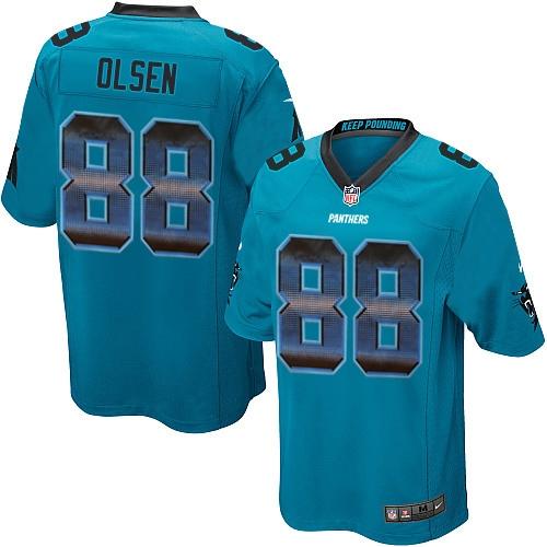 Nike Panthers #88 Greg Olsen Blue Alternate Men's Stitched NFL Limited Strobe Jersey Nike Panthers #88 Greg Olsen Blue Alternate Men's Stitched NFL Limited Strobe Jersey