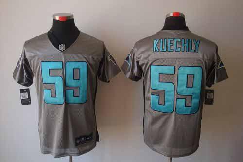 Nike Panthers #59 Luke Kuechly Grey Shadow Men's Stitched NFL Elite Jersey Nike Panthers #59 Luke Kuechly Grey Shadow Men's Stitched NFL Elite Jersey
