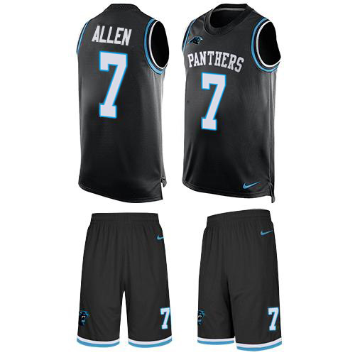Nike Panthers #7 Kyle Allen Black Team Color Men's Stitched NFL Limited Tank Top Suit Jersey